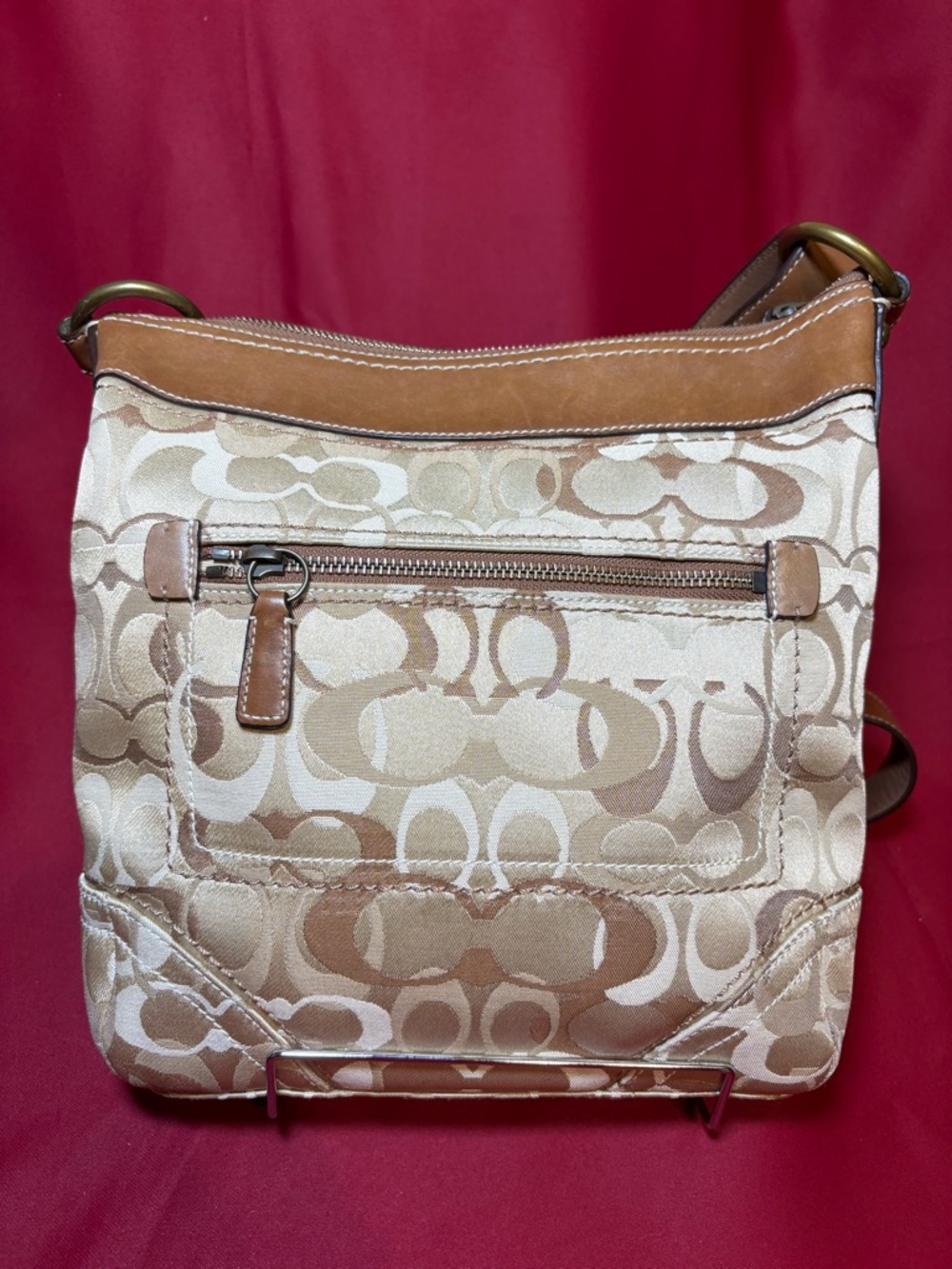 Coach Signature Penelope Sateen Optic Shoulder Bag